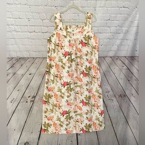 The Vermont Country Store Sz Large Floral Cottagecore Modest Dress Pockets LKNW